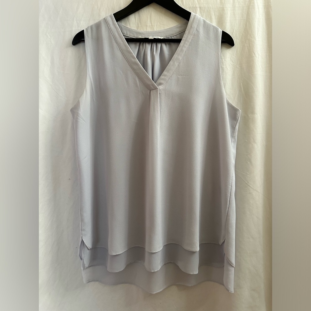 EUC Rose & Olive Light Lilac Flowy Lined Tank Top Sz L